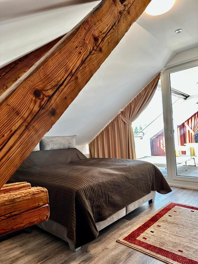 Ferienwohnung Wohnen Ueber Den Daechern Von Bregenz Exterior foto